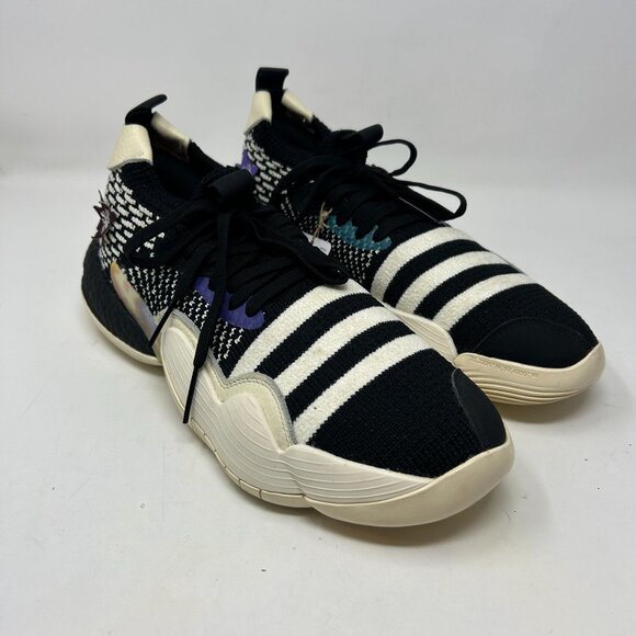 Unisex Adidas Trae Young 2 'Flowers' Black Ivory BasketballIG2590 M10.5 / W11.5 - Picture 4 of 9